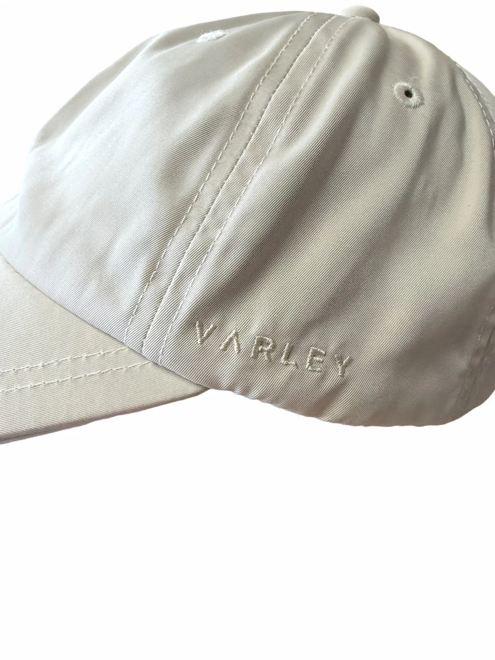 Varley Aurelian Cream Tan Lightweight Logo Cap